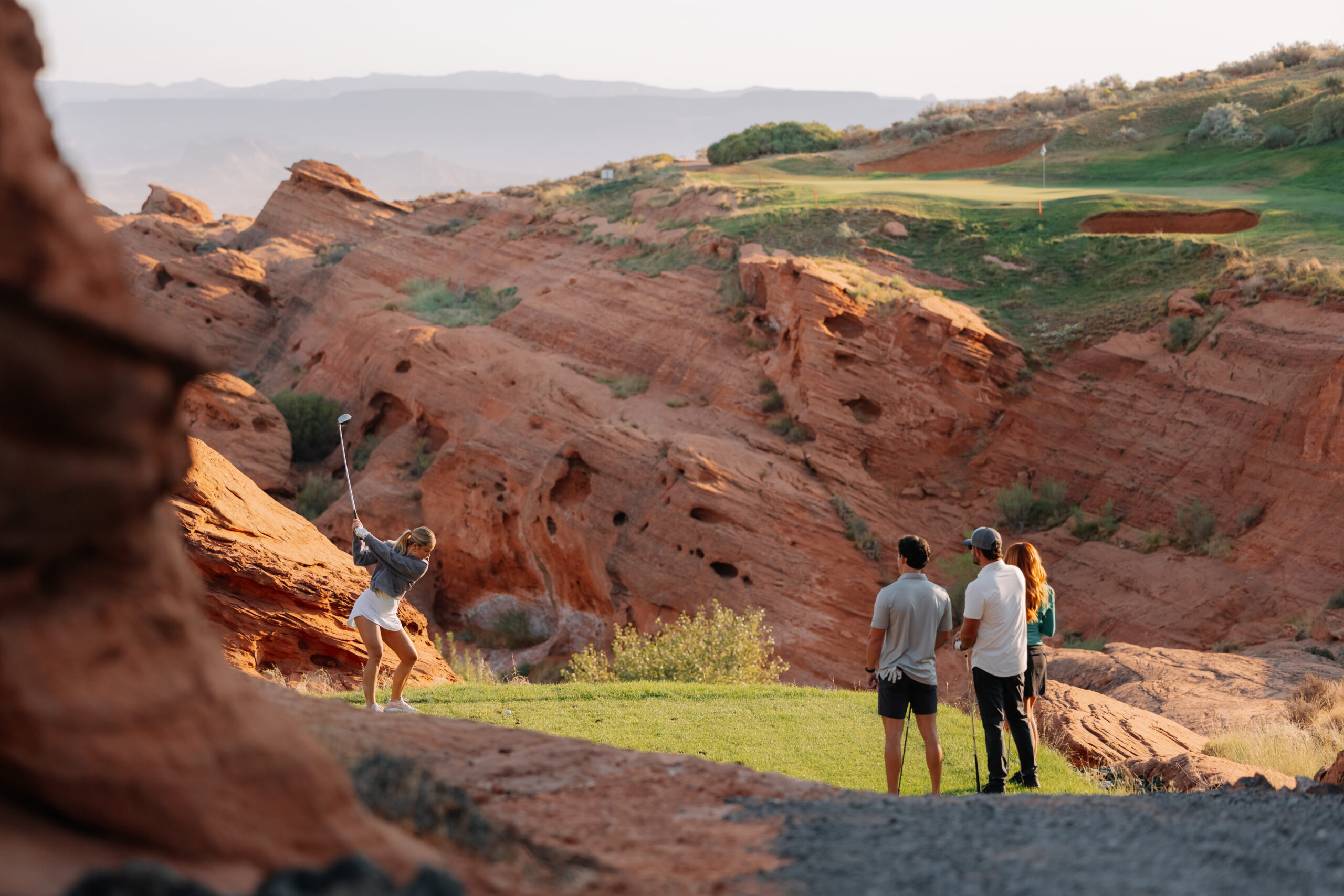 Golf hole at Sand Hollow Resort Golf Course