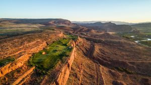 Golf hole at Sand Hollow Resort Golf Course